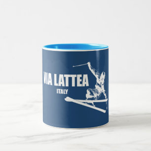 Via Lattea Skier Two-Tone Coffee Mug