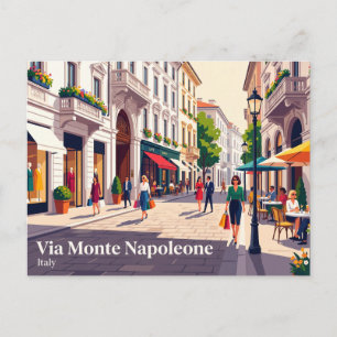 Via Monte Napoleone Italy Postcard