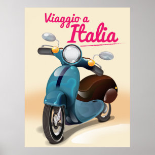 Viaggio a Italia travel poster print