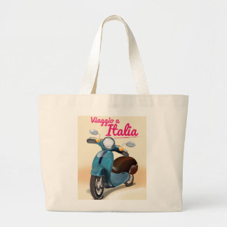 Viaggio a Italia travel poster print Large Tote Bag