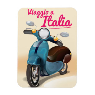 Viaggio a Italia travel poster print Magnet