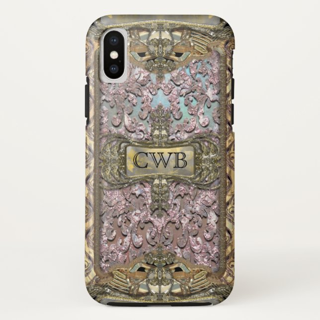 Vialeigh Victorian Elegant Cool Monogram Case-Mate iPhone Case (Back)