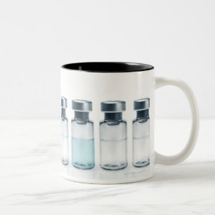 Vials containing medicine for injections. This Two-Tone Coffee Mug