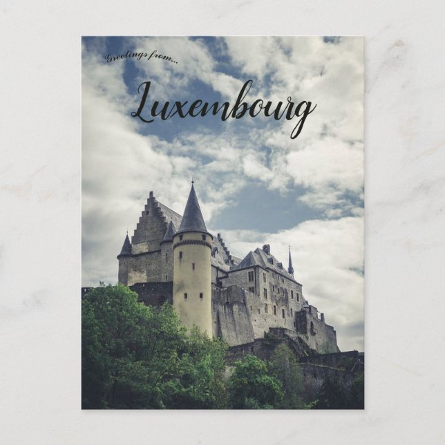Vianden Castle in Vianden Luxembourg Postcard (Front)