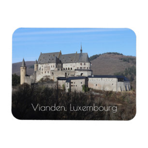Vianden Castle Winter View, Luxembourg Magnet