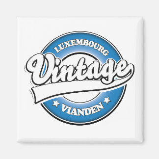 Vianden luxembourg retro logo magnet