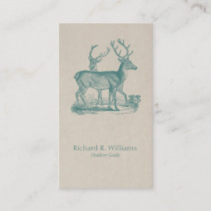 Viantage Deers with Antlers Business Card