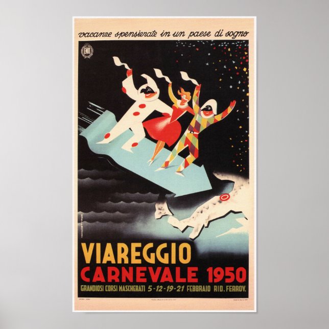 Viareggio Carnevale - Vintage Italian Advertising Poster (Front)