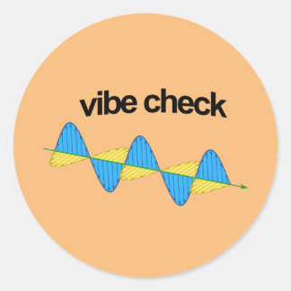 Vibe check T-shirt Classic Round Sticker