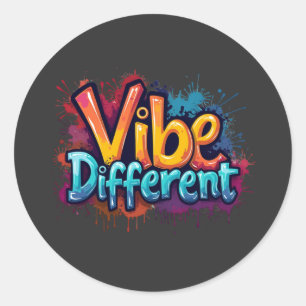 Vibe Different Classic Round Sticker