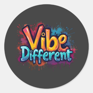 Vibe Different Classic Round Sticker