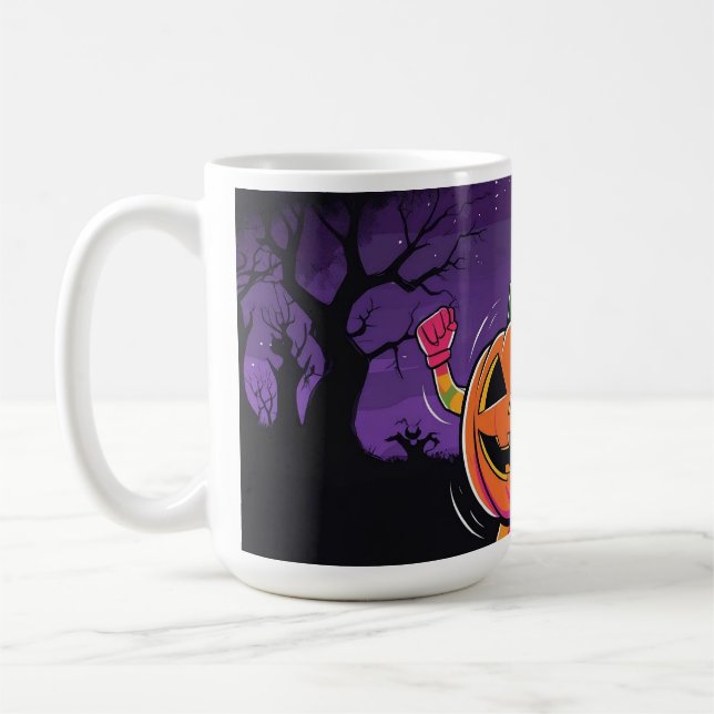 Vibe me Jack-o-lantern Long Sleeve Tshirt  Coffee Mug (Left)