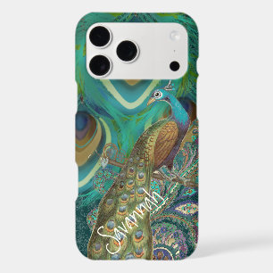 Vibe Vintage Damask Peacock Feathers iPhone