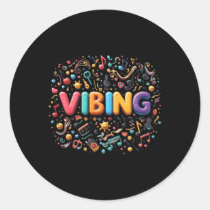 Vibes Depression awareness Classic Round Sticker