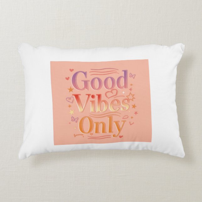Vibes for a good day decorative cushion (Front)