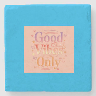 Vibes for a good day stone coaster