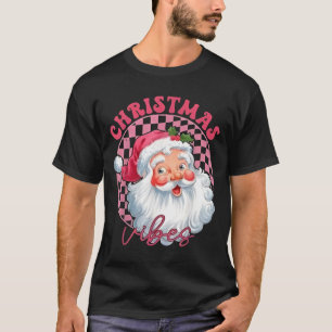 Vibes Groovy Pink Santa T-Shirt