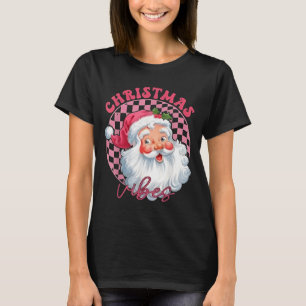 Vibes Groovy Pink Santa T-Shirt