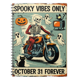 Vibes Only Halloween Vintage  Notebook