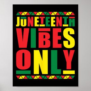 Vibes Only Melanin Black Men Women Kids Boy Girls Poster