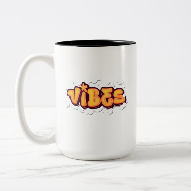Vibes  Two-Tone coffee mug (Left)