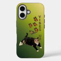 VIBES UP - Calico Cat & Monarch Butterflies