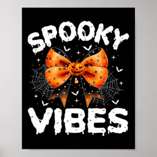 Vibes Women Girls Kids Cute Halloween Pumpkin Poster