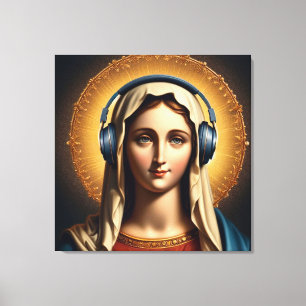 Vibin with The Virgin Canvas Print