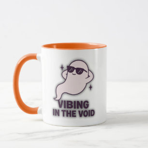 Vibing in the Void – Funny Ghost Mug