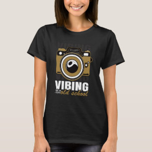 Vibing Like Retro School Cheerful Photography Illu T-Shirt