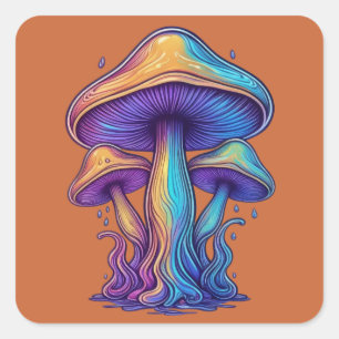 Vibing Velutipes Square Sticker