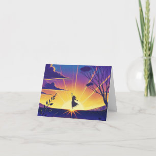 Vibrance Abstract Folded Greeting Card