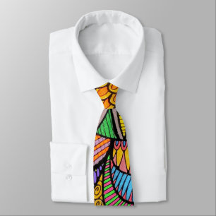 vibrang abstract patterrn tie
