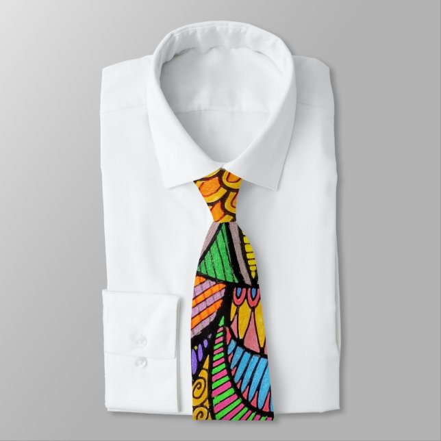 vibrang abstract patterrn tie (Tied)