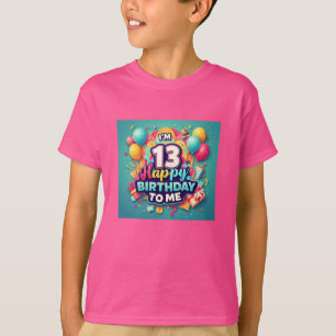 Vibrant 13th Birthday with Colourful Number Boys' T-Shirt