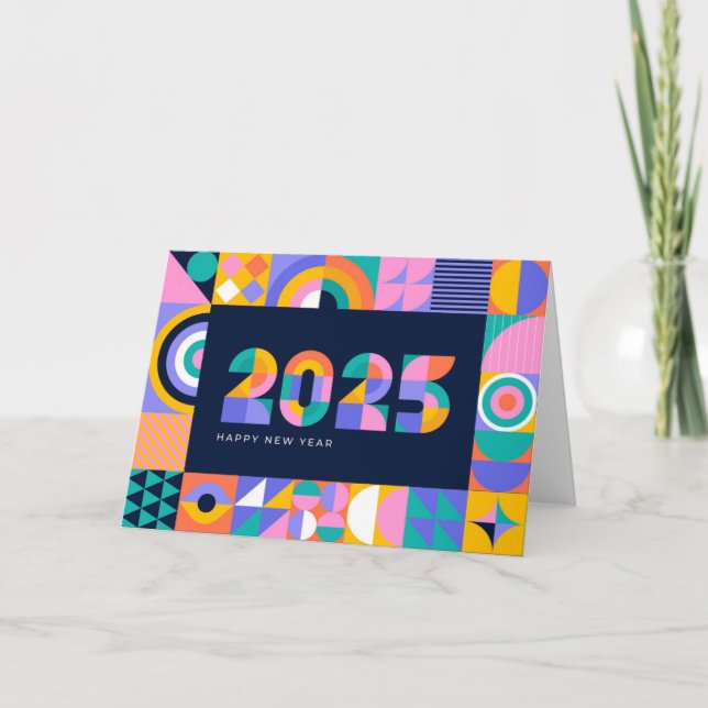 Vibrant 2025 New Year Holiday Card (Front)