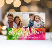 Vibrant 2 Photo Tie-Dye Christmas - Oh What Fun!