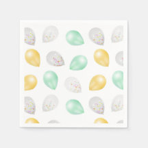 Vibrant 3D Balloons Paper Napkins