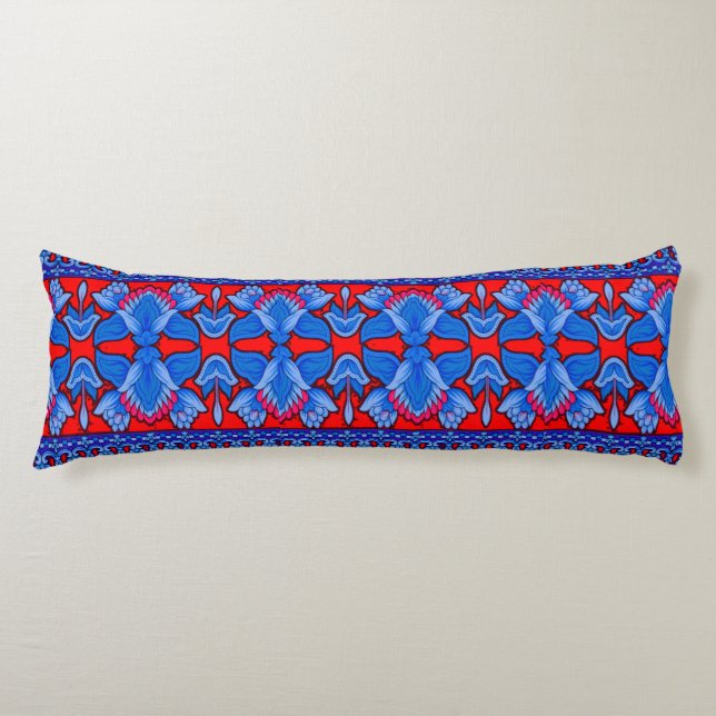 Vibrant 3D Colourful Digital Design Body Pillow (Front)