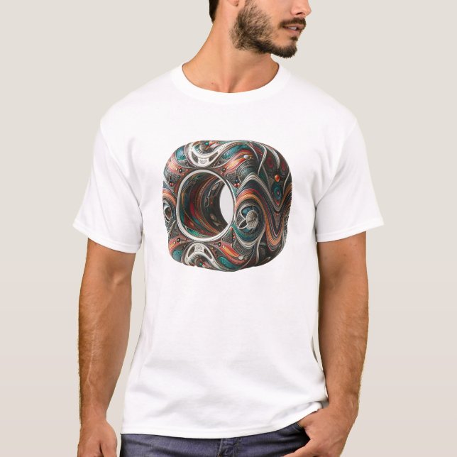 Vibrant 3D Geometric T-Shirt (Front)