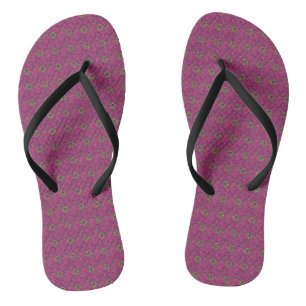 Vibrant 60s Psychedelic Paisley Retro Swirl Flip Flops