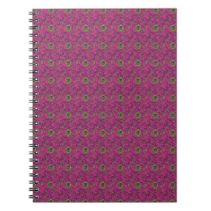 Vibrant 60s Psychedelic Paisley Retro Swirl Notebook