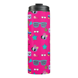 Vibrant 80s design thermal tumbler