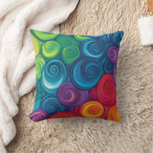 Vibrant Abstract Art Pillow Cover