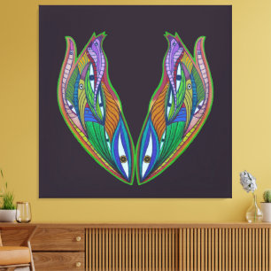 Vibrant Abstract Artwork- Visionary Psychedelic Canvas Print