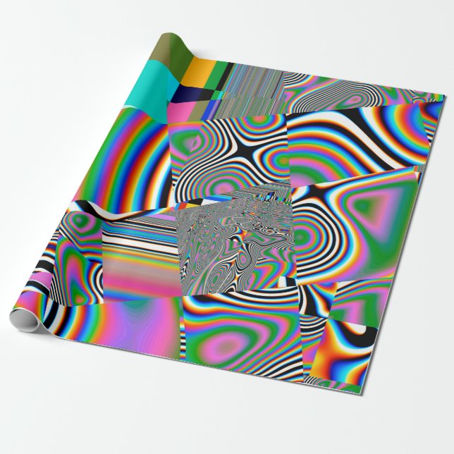 Vibrant abstract background. Colourful pattern. Ge Wrapping Paper (Unrolled)