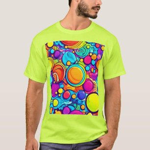 Vibrant Abstract Bubbles Artwork T-Shirt