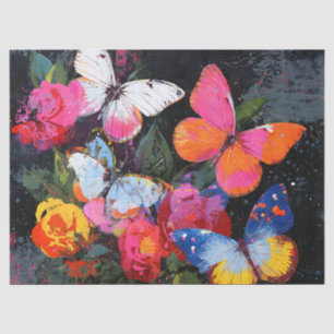 Vibrant Abstract Butterfly Flight (10) Tissue Paper