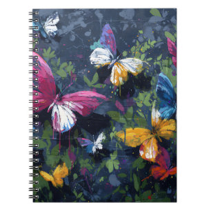 Vibrant Abstract Butterfly Flight (1) Notebook