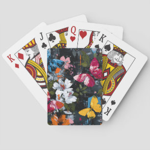 Vibrant Abstract Butterfly Flight (2) Playing Cards